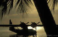 Brazil. Salvador de Bahia. Catalina PBY-5a  hydroplane at sunset. Peter Stuyvesant Travel Odyssey 1993/1994.
