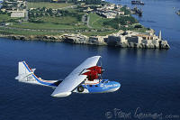 Cuba, Havana, fort, Catalina PBY-5A hydroplane. Peter Stuyvesant Travel Odyssey 1993/1994.