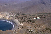 Cape Verde Islands, Praia, Catalina PBY-5A hydroplane flying. Peter Stuyvesant Travel Odyssey 1993/1994.