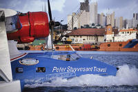 Brazil, Natal, Catalina PBY-5A hydroplane after landing. Peter Stuyvesant Travel Odyssey 1993/1994.